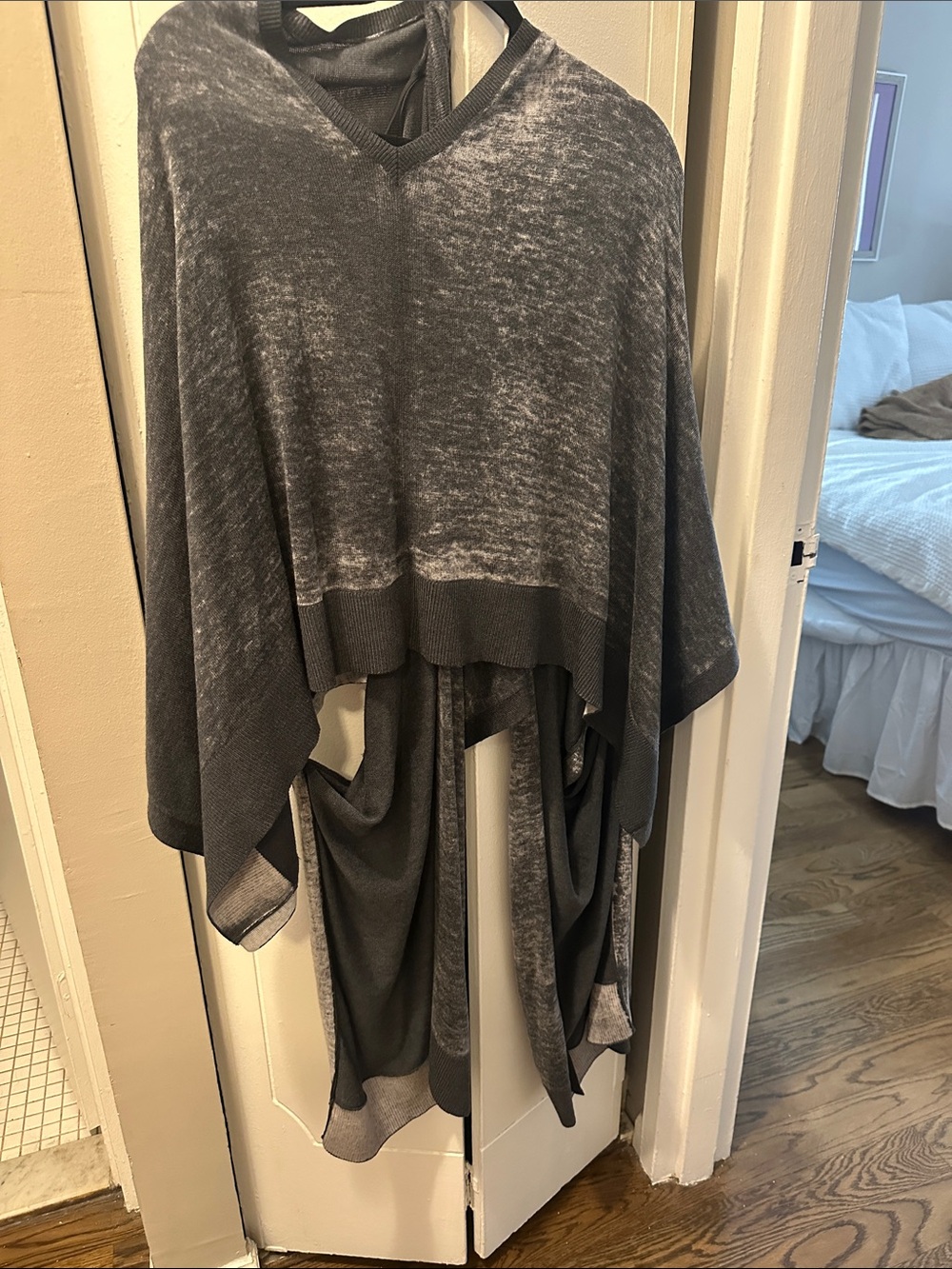 lululemon athletica Gray Draped Poncho Shrug